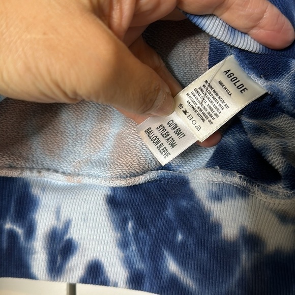 AGOLDE Balloon Sleeve Tie Dye Sweatshirt SzXS - Picture 5 of 7